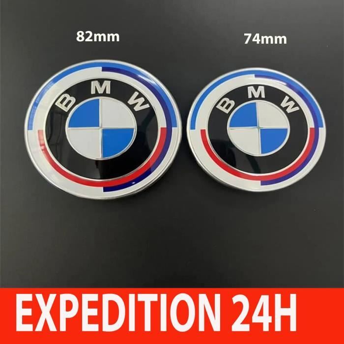 Emblème Capot/coffre BMW - 82mm & 74mm - 50 Ans M - Pour E36, E46, E39, E38, E90 - Neuf - Pièce D'origine