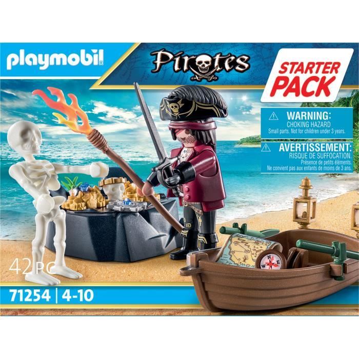 PLAYMOBIL Pirates 71254 Pirate avec bateau à ram…