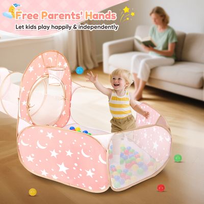 Piscine à Balles Avec Tente De Jeu OFFIGAM - 90x90x60 Cm - Pour Enfants Garçons Filles - Jeu Intérieur/Extérieur