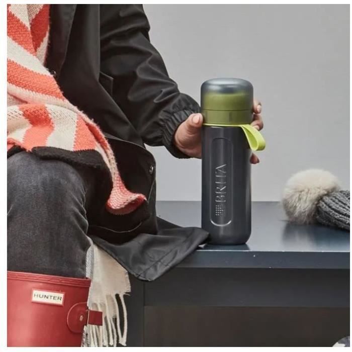 BRITA Bouteille Sport Active Verte Avec Filtre MicroDisc - 600ml Sans BPA