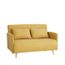 Canape Convertible 2 Places Belushi Couleur Jaune Moutarde