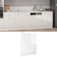 2336•SALE CHIC Panneau de lave-vaisselle Blanc brillant 59,5x3x67 cm Aggloméré|ARMOIRE BUFFET Meuble haut Meuble bas Cuisine-0