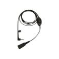 Jabra Quick Disconnect (QD) to 3.5 mm Jack Cord, With Answer/End/Mute Function-0