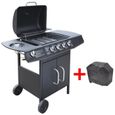 LEX Barbecue à gaz  4 + 1 zone de cuisson Noir  - Qqmora - OVN33818-0
