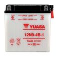 YUASA - Batterie Moto 12V Avec Entretien Sans Pack Acide 12N9-4B-1 / 12N94B1-0