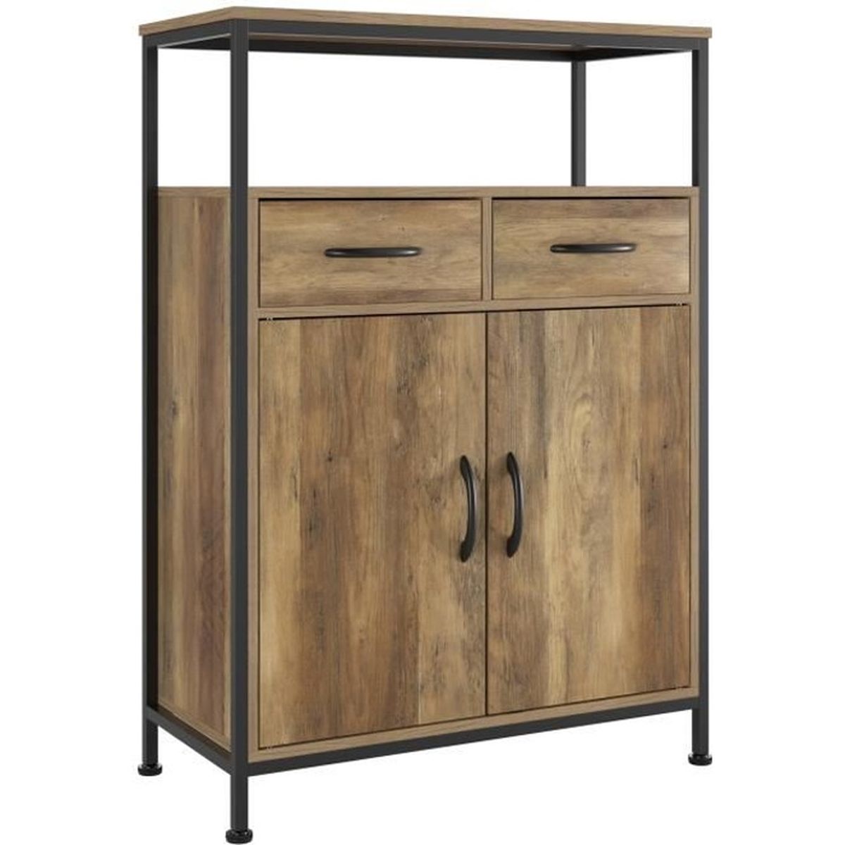 Meuble de Rangement, Buffet, Placard, avec tiroir en tissu et Étagère Réglable, Meuble de Salle