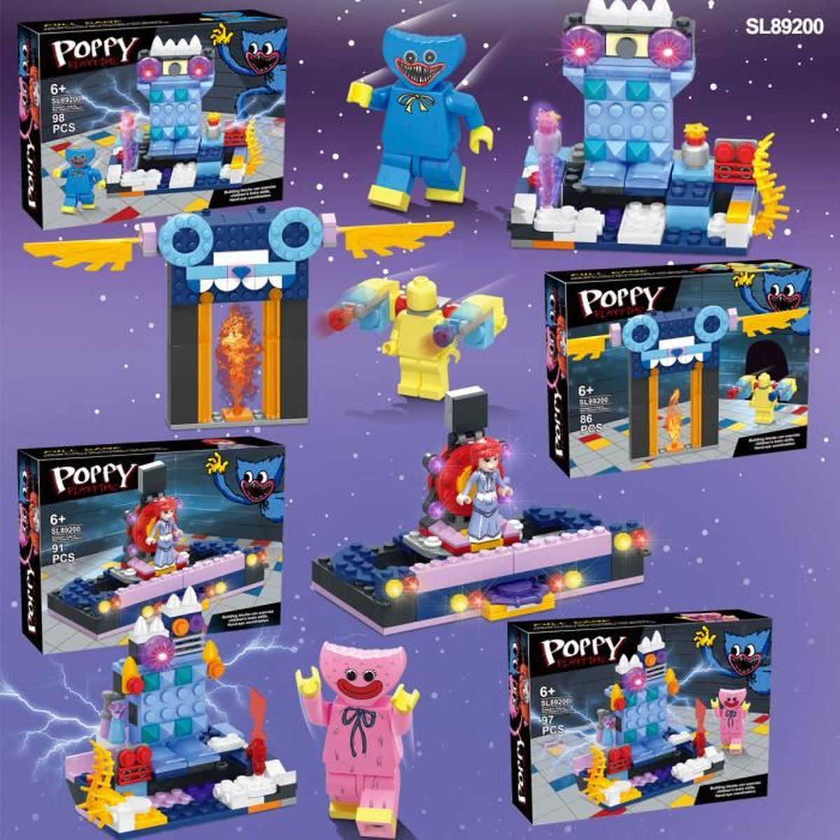 Poppy Playtime Toy Factory Scene 1 Building Block Assembly Jouets de