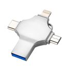 JEIIBRZUI Clé USB 3.0 4 en 1 1 To pour iPad, compatible avec iPhone, Type C et Android