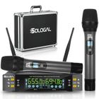 BRILLSTEN Set de 2 microphones sans fil - UHF 2 canaux - portée 50m A