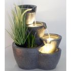 ARNUSA Fontaine de jardin Botana avec éclairage à garnir de plantes