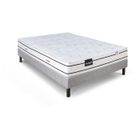 Ensemble matelas sommier 140x190 marque DUNLOPILLO Hauteur 21 cm- Latex -Aération -7 zones- Soutien Équilibré - Fabriqué en France