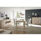 TOUSMESMEUBLES Salle à Manger Complète Chêne clair - BARI - L 137/185 x l 90 x H 79