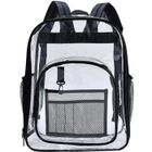 VOLIBEAR Sac à Dos Transparent en PVC Transparent résistant avec Transparence, étanche et Anti-Gel pour Adultes Noir M1