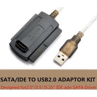 Version EU Plug - 1 Ensembles Usb 2.0 Vers Ide Sata S-Ata 2.5 "3.5" Hd Hdd Disque Dur Adaptateur Usb3.0 Convertisseur Câble