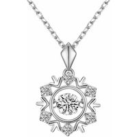 Quadiva E! Silver Collier pour femme en argent sterling 925 avec pendentif flocon de neige et cristaux Swarovski Couleur  or 