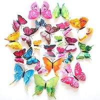 72pcs 3D Papillons Papiers Décoration pour Décoration de Maison et de Pièce, Stickers Muraux Autocollants pour Chambre Salon