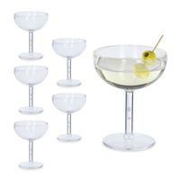 Lot de 6 verres à cocktail en plastique - 10044225-0