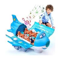 Jouets d'avion enfants,Jouet Avion électrique Rotatif à 360 °, avec lumières et Sons,Cadeau pour garçons et Filles (Bleu)
