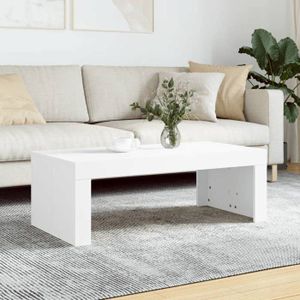 TABLE BASSE NEW Table basse bar contemporaine blanc 102x50x36 cm bois d'ingénierie 53251