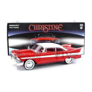 VÉHICULE CIRCUIT Voiture Miniature de Collection - GREENLIGHT COLLECTIBLES 1/24 - PLYMOUTH Fury Christine - 1958 - Red / White - 84071