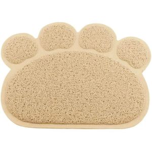 MAISON DE TOILETTE Tapis Gamelle Chien Tapis Litiere Chat Tapis Chat Tapis De Toilette Chat ImperméAble Et AntidéRapant Facile À Nettoyer Cream Colo552