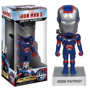 FIGURINE - PERSONNAGE FUNKO Iron Man 3 Iron Patriot Wacky Wobbler Bobble Head PVC 
