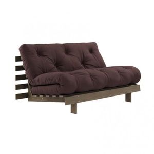 Canapé futon en pin naturel Anouk 140x200