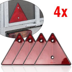 DÉCORATION VÉHICULE 4PCS Réflecteurs de bande rouge en triangle à l'ar