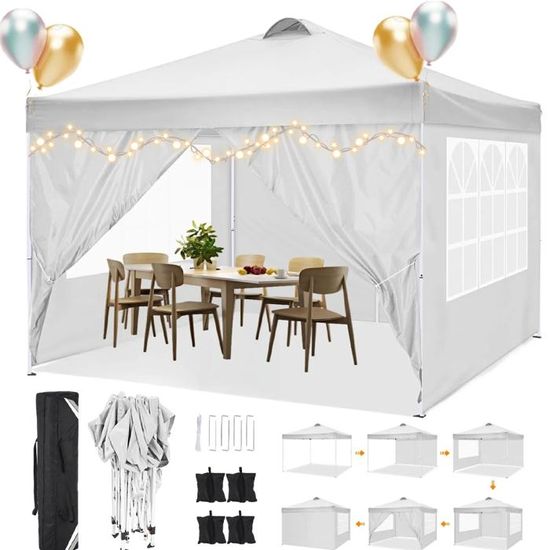 Tonnelle Pliante imperméable 3x3m Barnum Pliant Professionnel UV Tonnelle Pliante imperméable 3x3m Barnum Pliant Professionnel UV
