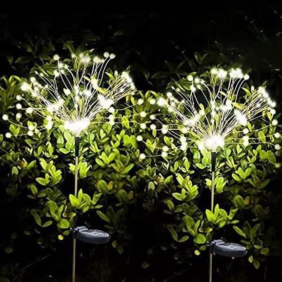Feux d'Artifice Solaires à 120 LED, Éclairage d'Extérieur, Idéal pour un  Jardin, un Sentier