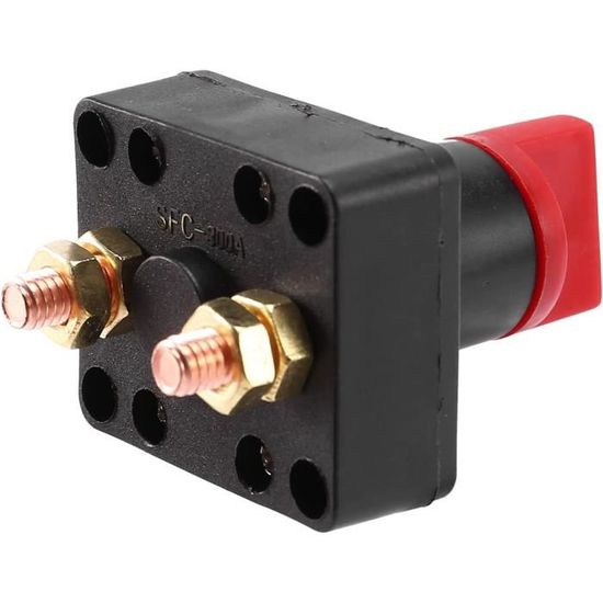 Interrupteur De Coupure Batterie Voiture - 12V 125A - Isolateur Principal Universel - Avec écran LCD - Rouge/Noir