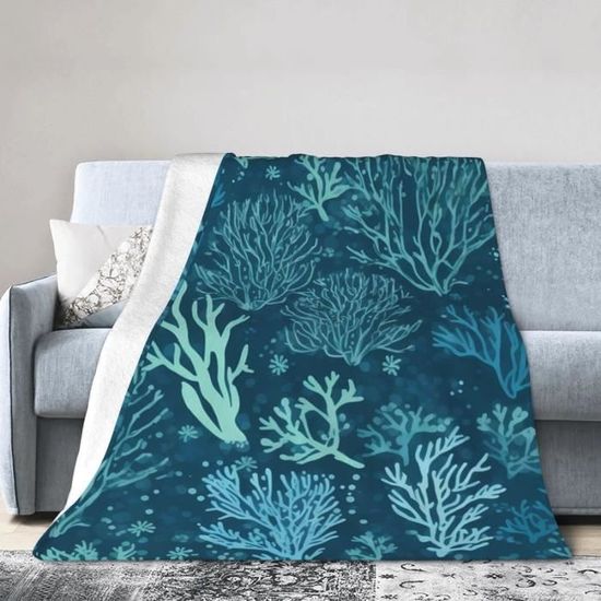 Couverture En Flanelle Douce Motif 3D Vue Sur La Mer Orageuse - 200x230cm - Pour Canapé, Lit, Voyage - Lavable - 4