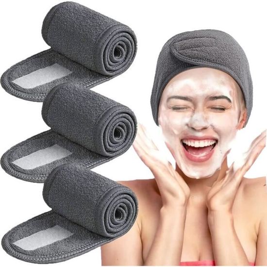 Lot De 9 Bandeaux Et Bracelets Lavage Visage - Microfibre Douce, Couleurs Assorties, Pour Spa, Maquillage, Douche