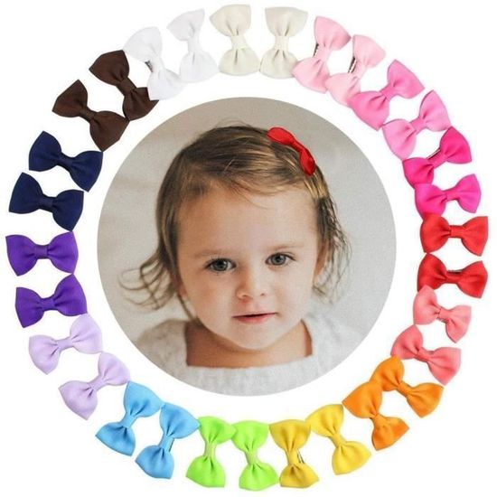 12 Pièces Barettes Cheveux Fille,6 Pinces Pince Noeud Cheveux Et 6