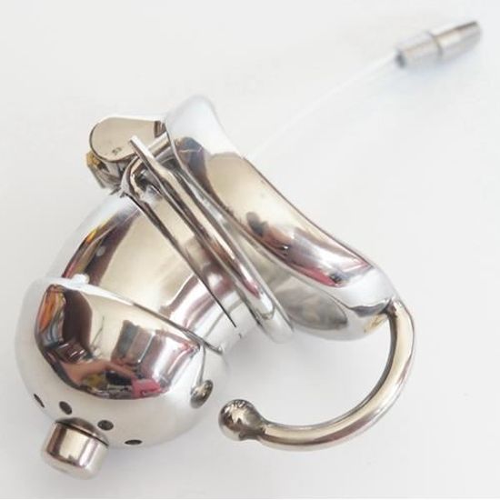 Cage De Chasteté Masculine En Acier Inoxydable, Verrouillable - Neuf (SM/bondage)