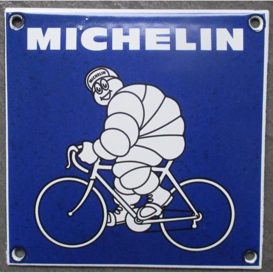 Plaque en tôle « Bonhomme » Michelin : décoration de garage automobile rustique - France