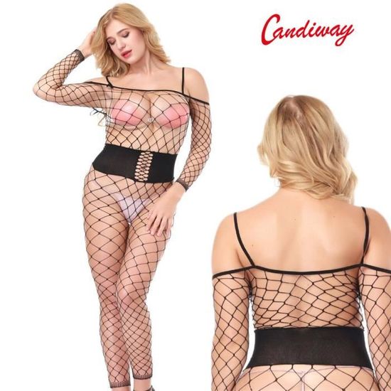 Body fantaisie Sexy grande taille pour femmes, Corset bas en résille, lingerie Fat, sous vêtements é objet decoratif STXL2202