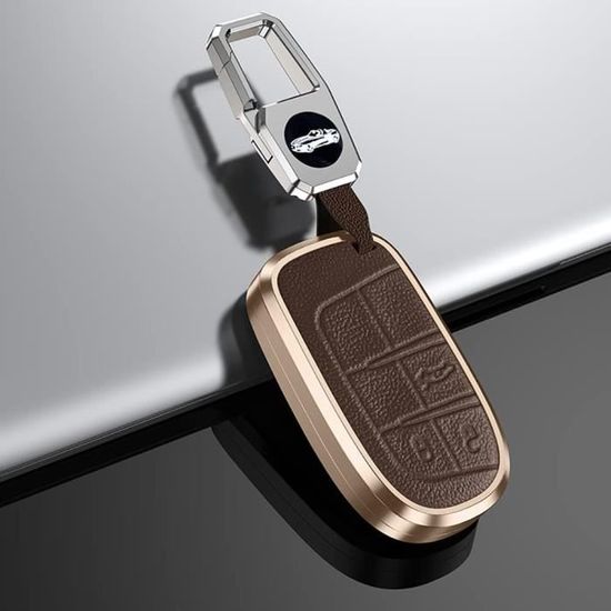 Brown Cuir Véritable Et Pendants En Alliage Adiustable Hommes