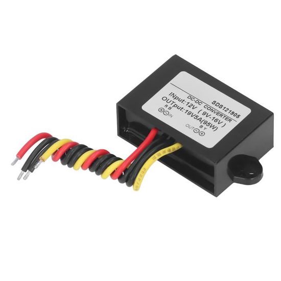 Convertisseur Boost 12V Vers 19V étanche Et Ignifuge - 5A, 95W - Pour Alimentations Solaires, Robots, Ventilateurs