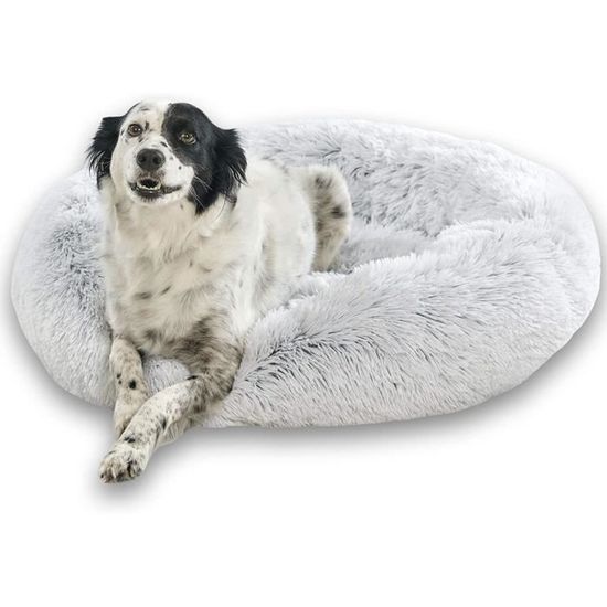Panier Donut Pour Chat Et Chien - 150 Cm, Gris Foncé, Moelleux, Fond Antidérapant, Lavable En Machine
