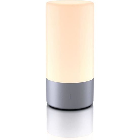 Lampe De Chevet Tactile MALUX – Intensité Variable, Mode RGB & Blanc Chaud – Rechargeable USB - 6