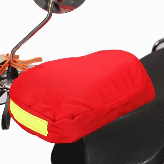 agctrler Gants de guidon de moto, gants d'hiver thermiques coupe-vent universels, gants de guidon de vélo, manchons chauds pour moto, noir