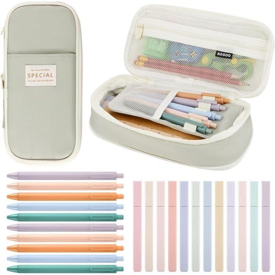 Kit De Papeterie Capybara Pour Enfants - Trousse, Crayons, Autocollants, Taille-crayon - Coffret Cadeau école Créatif