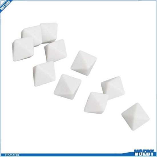 Dé blanc 10 faces sans points pour personnalisation de vos jeux