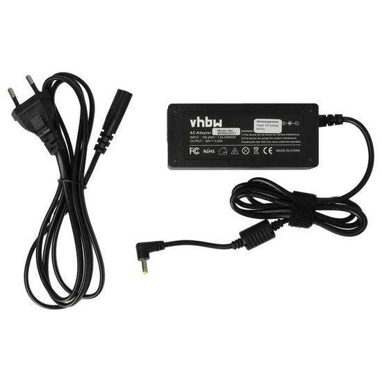 Vhbw Alimentatore 90W Per Notebook IBM Lenovo Ideapad U110, Y510, Y710 - Caricabatterie 20V 4.5A, Cavo 2m