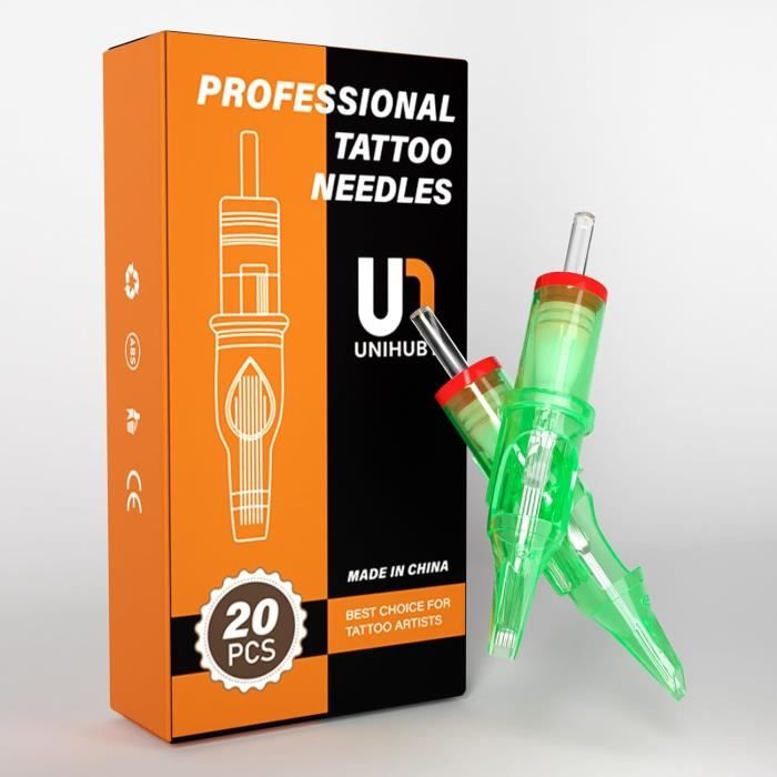 Lot De 10 Aiguilles De Tatouage MTS Professionnel 1RL - Type Rond Doublure, Haute Qualité, Neuves Sous Emballage Magnum Tattoo Supplies