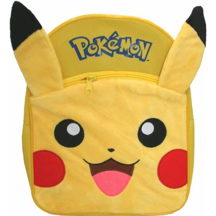 Sac Dos Peluche Pikachu avec Oreilles Pok mon 30 x 24 x 9 cm