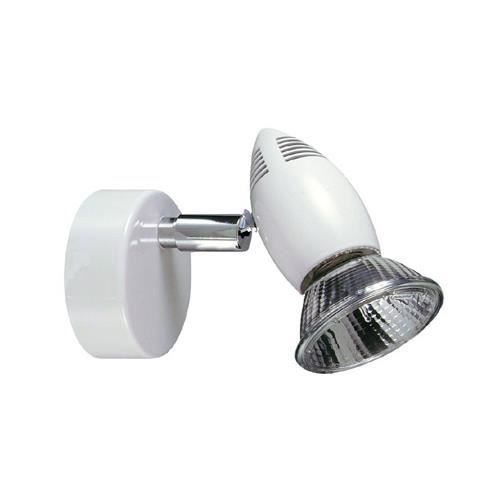 spot orientable saillie 230v halogène 75w gu10 aric pyxis 01 blanc