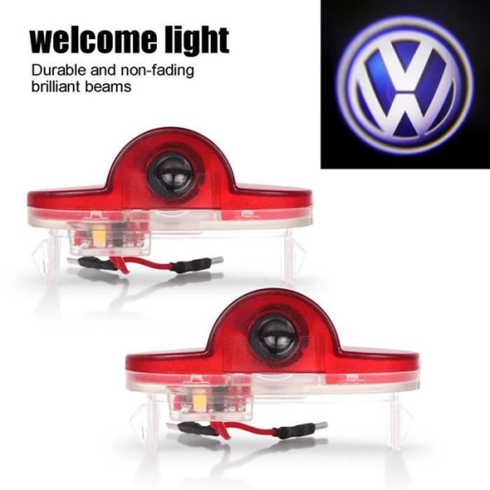 2pcs porte de voiture de LED Voyant bienvenue Logo Lampe de projecteur Pour Volkswagen VW Golf MK4 Touran Caddy Bora Beatles