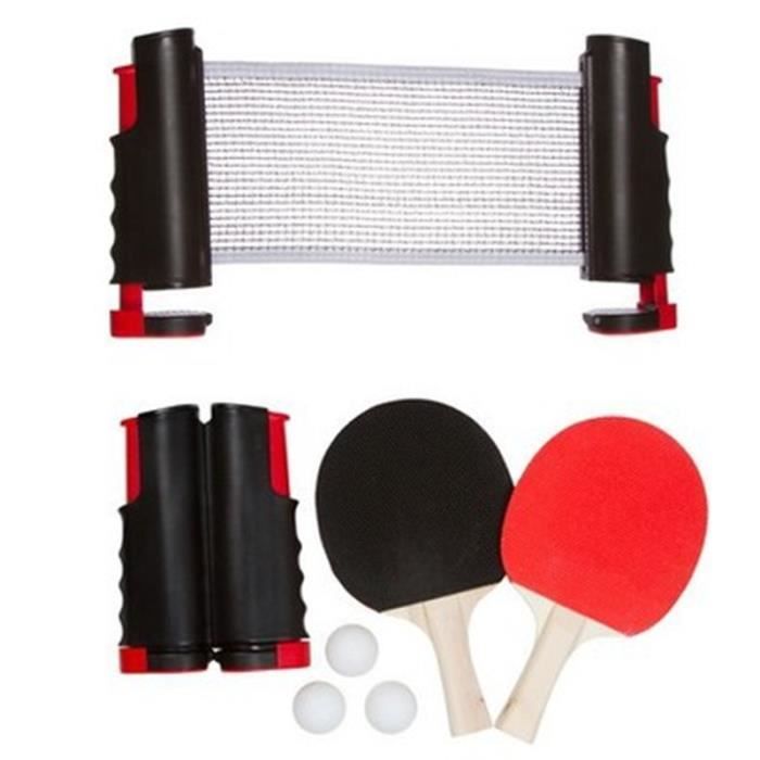 Ensemble de cadre de filet télescopique de tennis de table, portable,